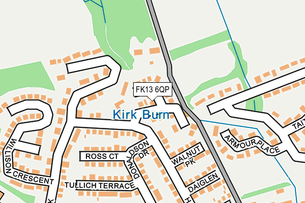 FK13 6QP map - OS OpenMap – Local (Ordnance Survey)