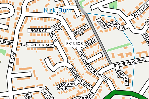 FK13 6QS map - OS OpenMap – Local (Ordnance Survey)