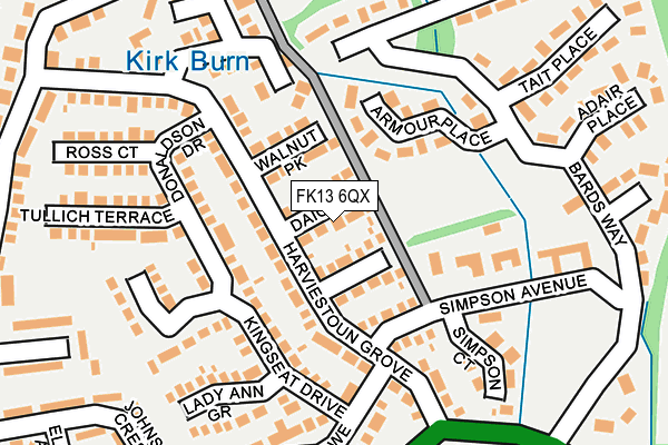 FK13 6QX map - OS OpenMap – Local (Ordnance Survey)