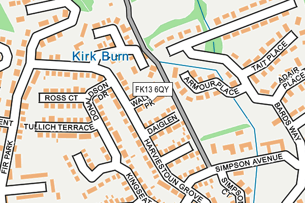 FK13 6QY map - OS OpenMap – Local (Ordnance Survey)