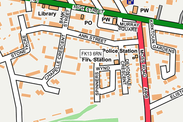 FK13 6RN map - OS OpenMap – Local (Ordnance Survey)