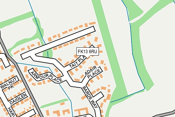 FK13 6RU map - OS OpenMap – Local (Ordnance Survey)