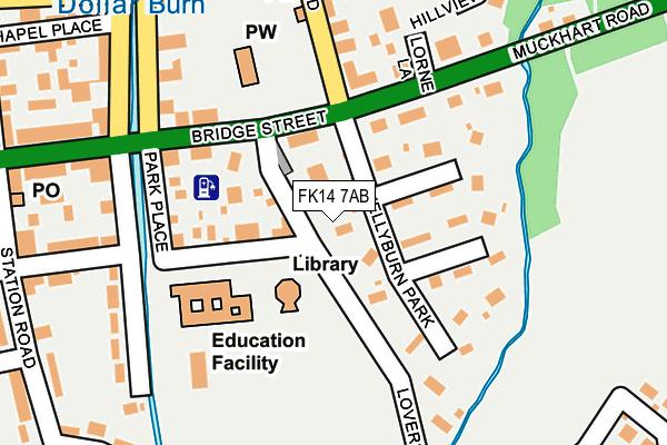 FK14 7AB map - OS OpenMap – Local (Ordnance Survey)