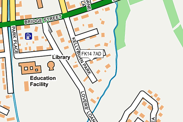 FK14 7AD map - OS OpenMap – Local (Ordnance Survey)