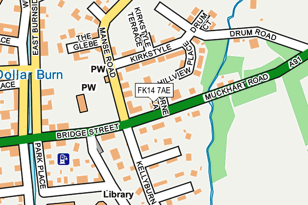 FK14 7AE map - OS OpenMap – Local (Ordnance Survey)