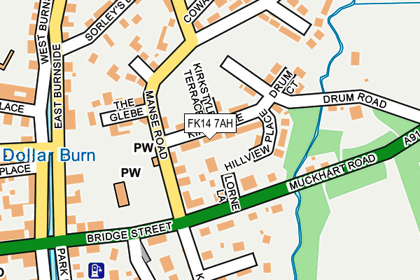 FK14 7AH map - OS OpenMap – Local (Ordnance Survey)