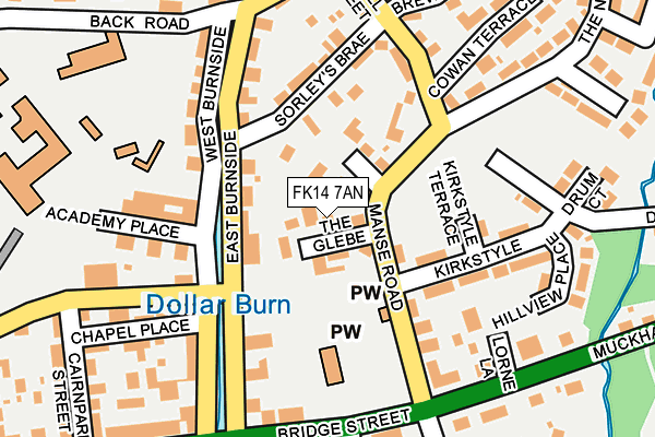 FK14 7AN map - OS OpenMap – Local (Ordnance Survey)