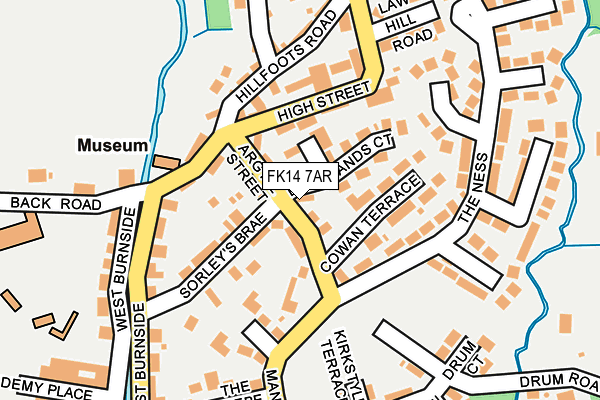 FK14 7AR map - OS OpenMap – Local (Ordnance Survey)