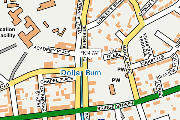 FK14 7AT map - OS OpenMap – Local (Ordnance Survey)