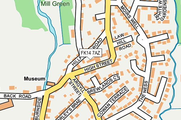 Map of HARVIESTOUN HOMES LIMITED at local scale