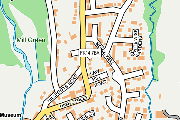 FK14 7BA map - OS OpenMap – Local (Ordnance Survey)