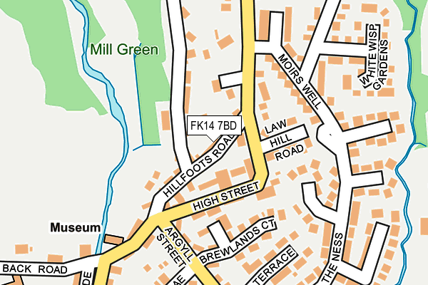 FK14 7BD map - OS OpenMap – Local (Ordnance Survey)