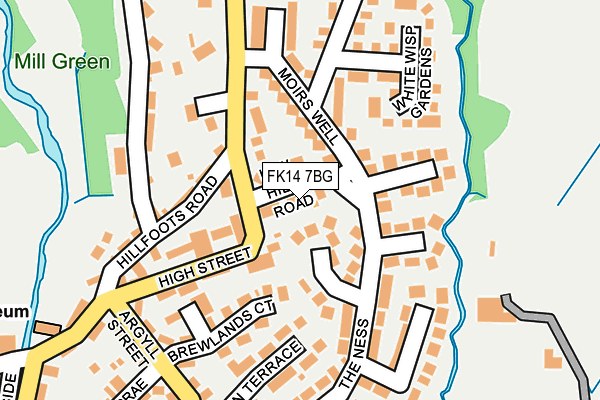 FK14 7BG map - OS OpenMap – Local (Ordnance Survey)