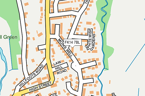 FK14 7BL map - OS OpenMap – Local (Ordnance Survey)