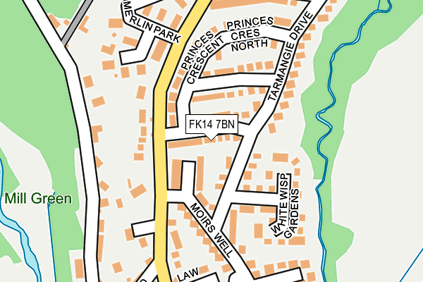 FK14 7BN map - OS OpenMap – Local (Ordnance Survey)