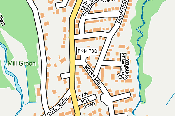 FK14 7BQ map - OS OpenMap – Local (Ordnance Survey)