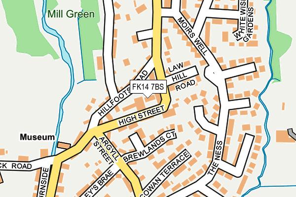 FK14 7BS map - OS OpenMap – Local (Ordnance Survey)