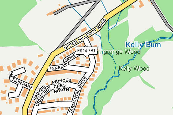 FK14 7BT map - OS OpenMap – Local (Ordnance Survey)
