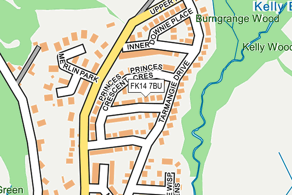 FK14 7BU map - OS OpenMap – Local (Ordnance Survey)