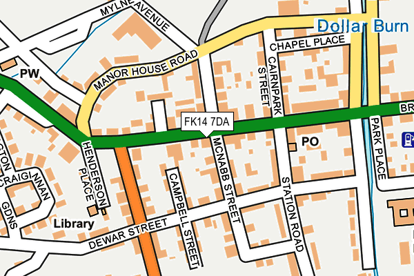 FK14 7DA map - OS OpenMap – Local (Ordnance Survey)