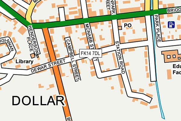 FK14 7DL map - OS OpenMap – Local (Ordnance Survey)