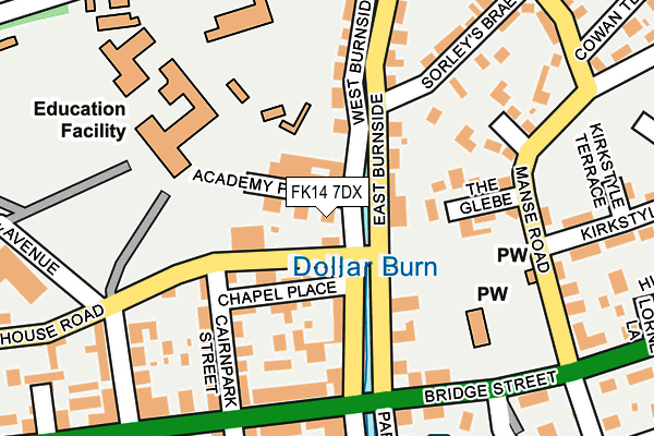 FK14 7DX map - OS OpenMap – Local (Ordnance Survey)