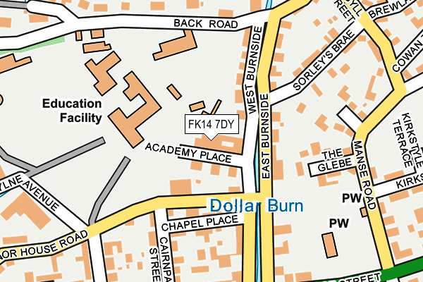 FK14 7DY map - OS OpenMap – Local (Ordnance Survey)