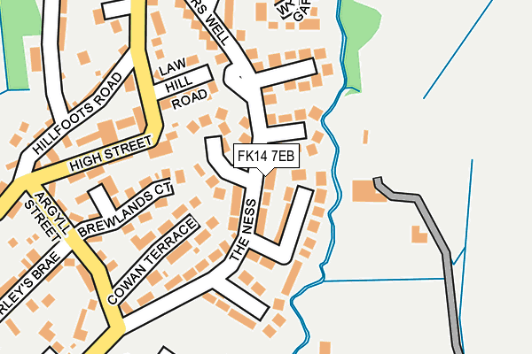 FK14 7EB map - OS OpenMap – Local (Ordnance Survey)