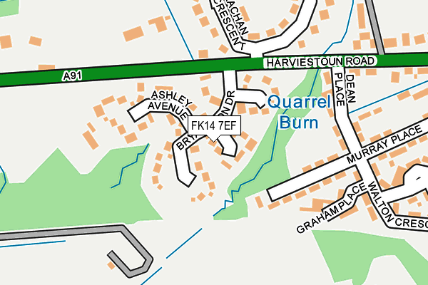 FK14 7EF map - OS OpenMap – Local (Ordnance Survey)