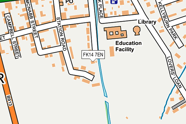 FK14 7EN map - OS OpenMap – Local (Ordnance Survey)