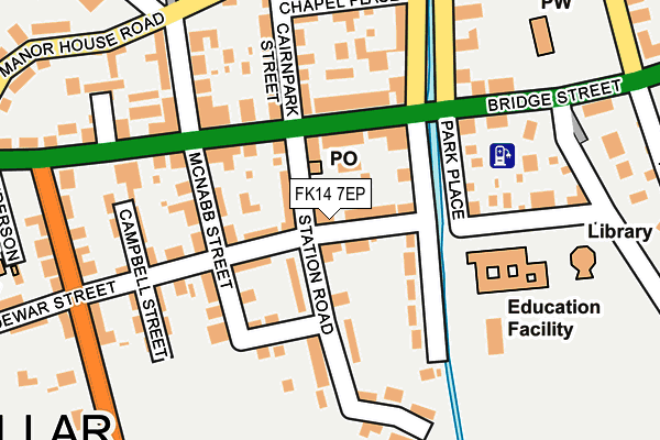 FK14 7EP map - OS OpenMap – Local (Ordnance Survey)