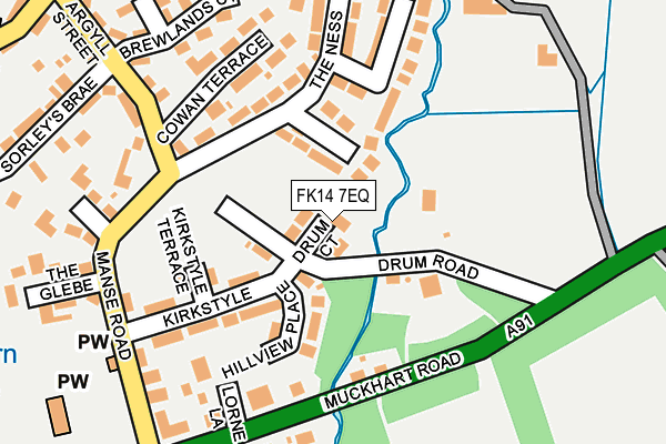 FK14 7EQ map - OS OpenMap – Local (Ordnance Survey)