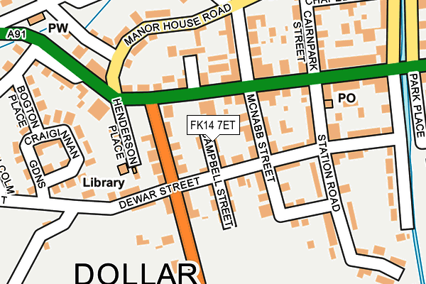 FK14 7ET map - OS OpenMap – Local (Ordnance Survey)
