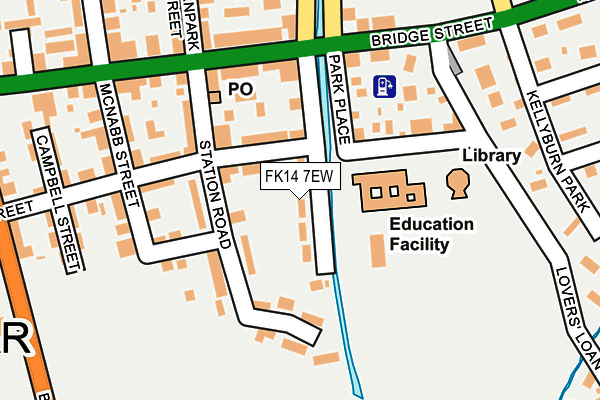 FK14 7EW map - OS OpenMap – Local (Ordnance Survey)