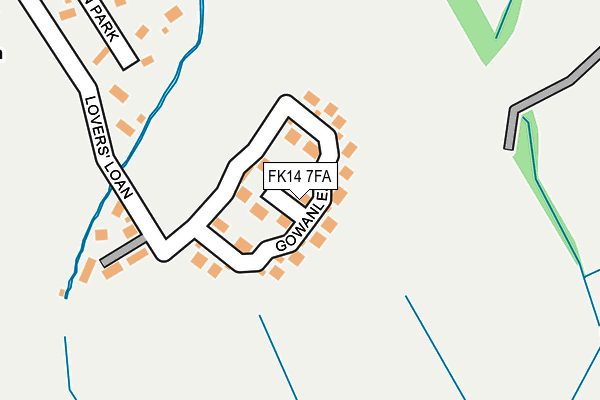FK14 7FA map - OS OpenMap – Local (Ordnance Survey)