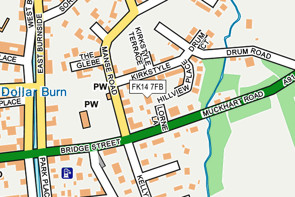 FK14 7FB map - OS OpenMap – Local (Ordnance Survey)