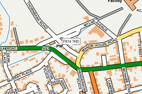 FK14 7HD map - OS OpenMap – Local (Ordnance Survey)