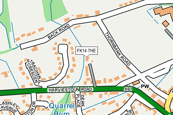 FK14 7HE map - OS OpenMap – Local (Ordnance Survey)