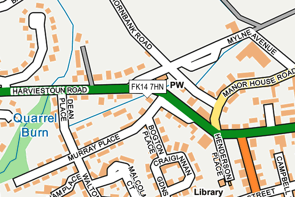 FK14 7HN map - OS OpenMap – Local (Ordnance Survey)