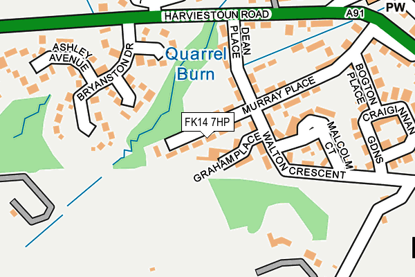 FK14 7HP map - OS OpenMap – Local (Ordnance Survey)