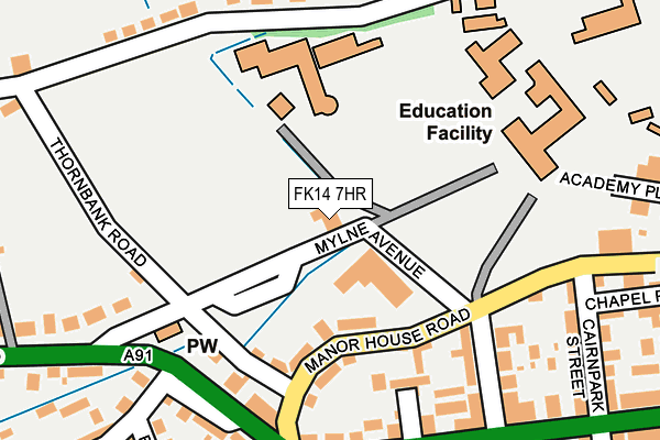 FK14 7HR map - OS OpenMap – Local (Ordnance Survey)