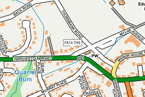 FK14 7HS map - OS OpenMap – Local (Ordnance Survey)