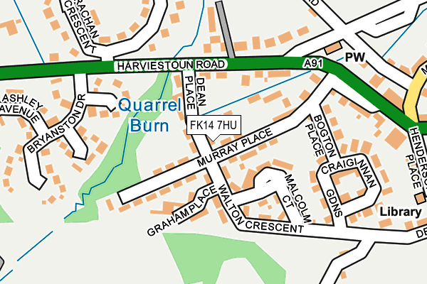 FK14 7HU map - OS OpenMap – Local (Ordnance Survey)