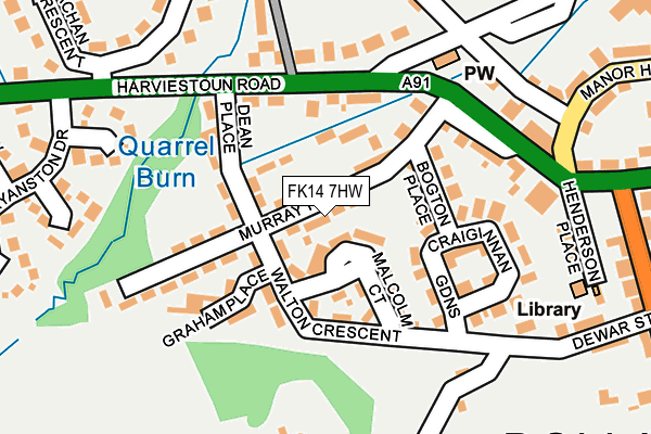 FK14 7HW map - OS OpenMap – Local (Ordnance Survey)