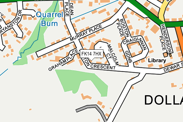 FK14 7HX map - OS OpenMap – Local (Ordnance Survey)