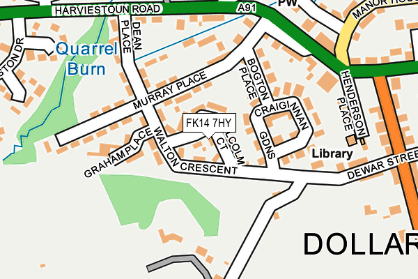 FK14 7HY map - OS OpenMap – Local (Ordnance Survey)