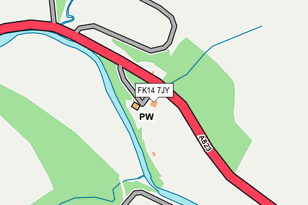 FK14 7JY map - OS OpenMap – Local (Ordnance Survey)