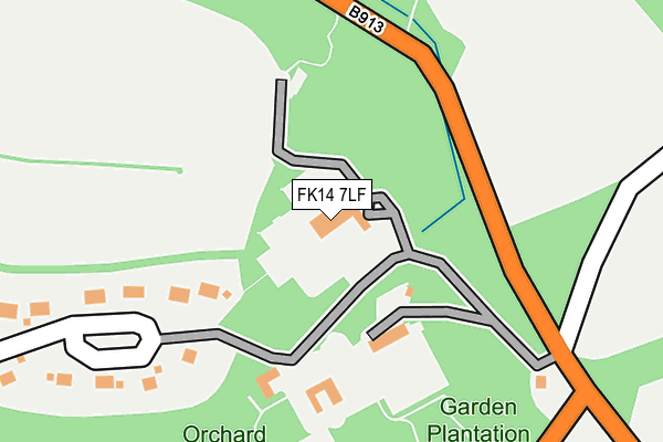 FK14 7LF map - OS OpenMap – Local (Ordnance Survey)