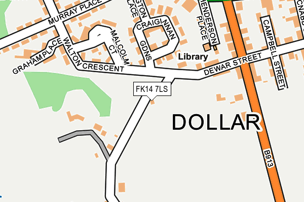 FK14 7LS map - OS OpenMap – Local (Ordnance Survey)