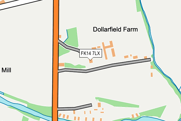 FK14 7LX map - OS OpenMap – Local (Ordnance Survey)